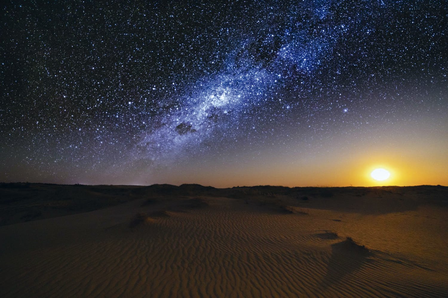 Noche estrellada en el Sahara